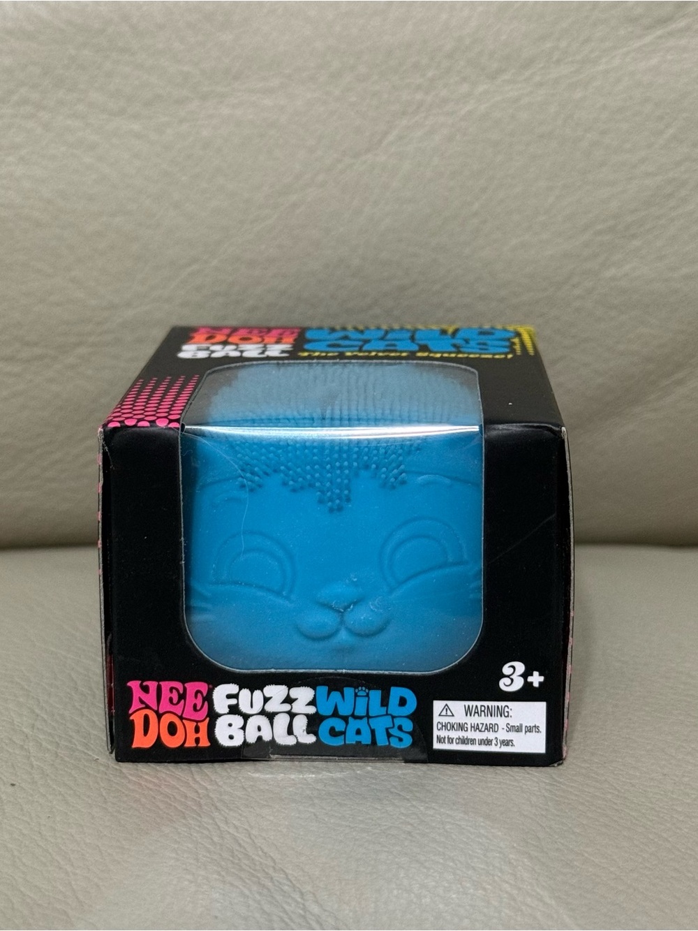 NEW Blue Needoh Wildcat FuzzBall The Velvet Squeeze Authentic Schylling Squishy